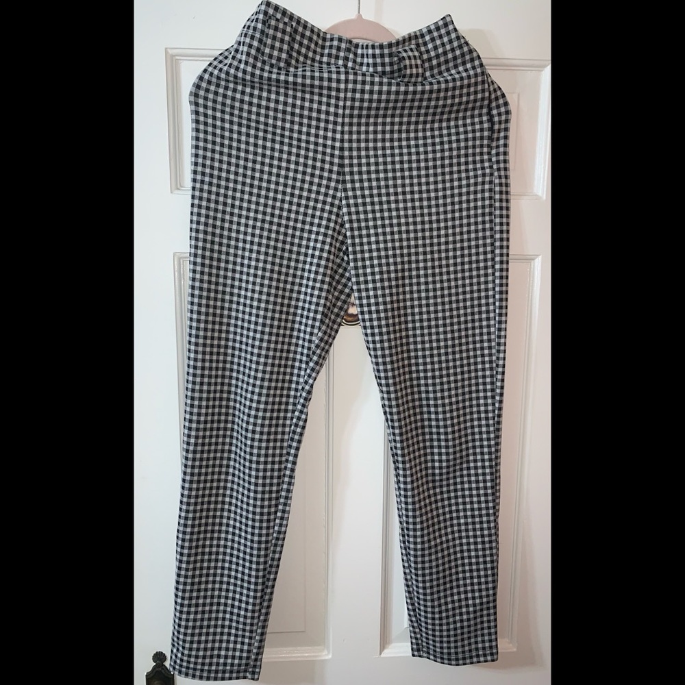 F21 Gingham Stretch Pants